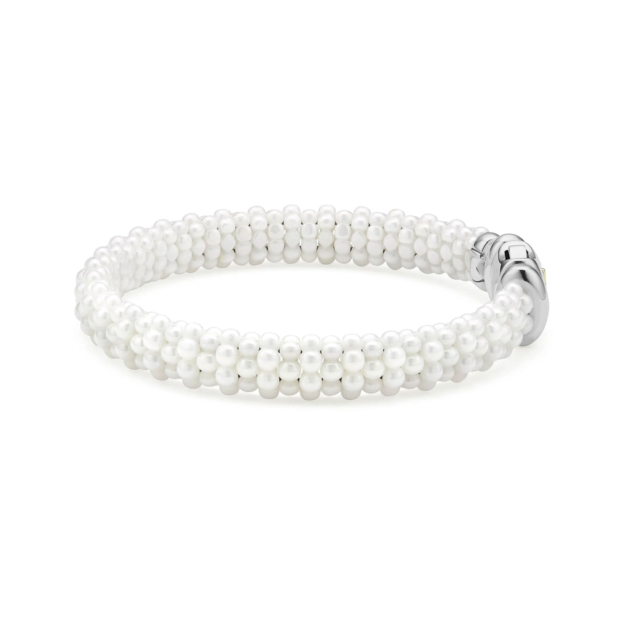 "White Caviar" Ceramic Beaded Bracelet