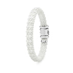 "White Caviar" Ceramic Beaded Bracelet