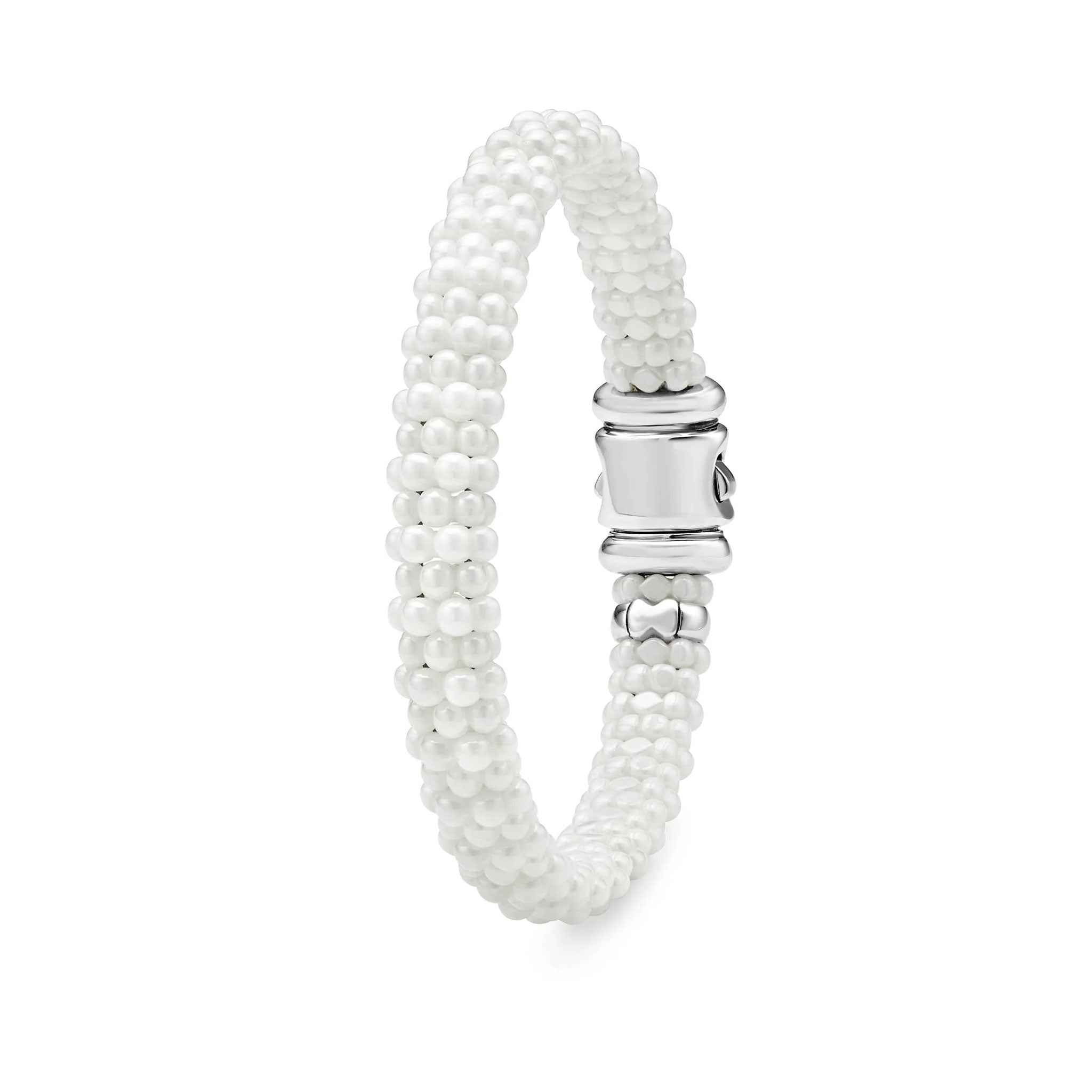 "White Caviar" Ceramic Beaded Bracelet