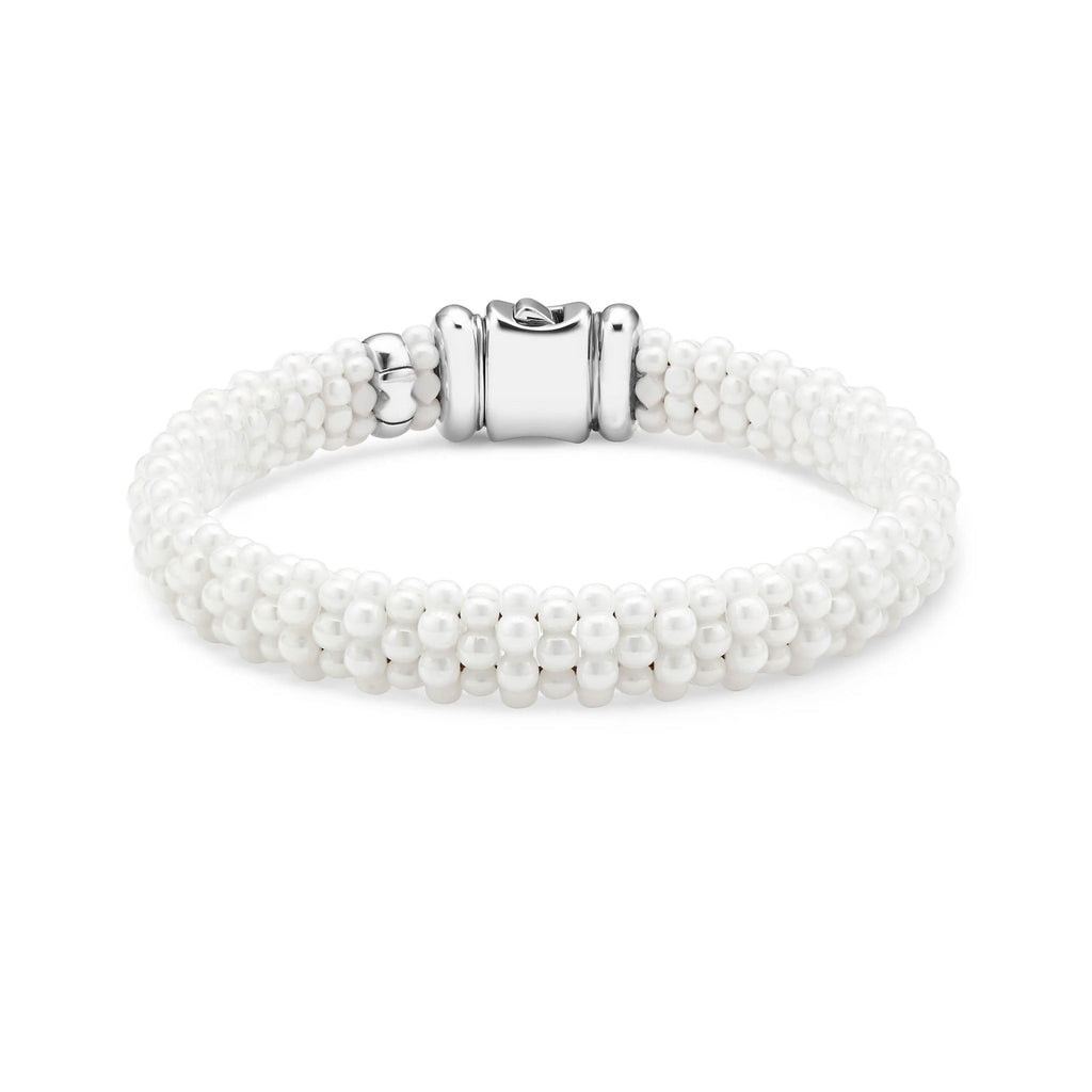 "White Caviar" Ceramic Beaded Bracelet