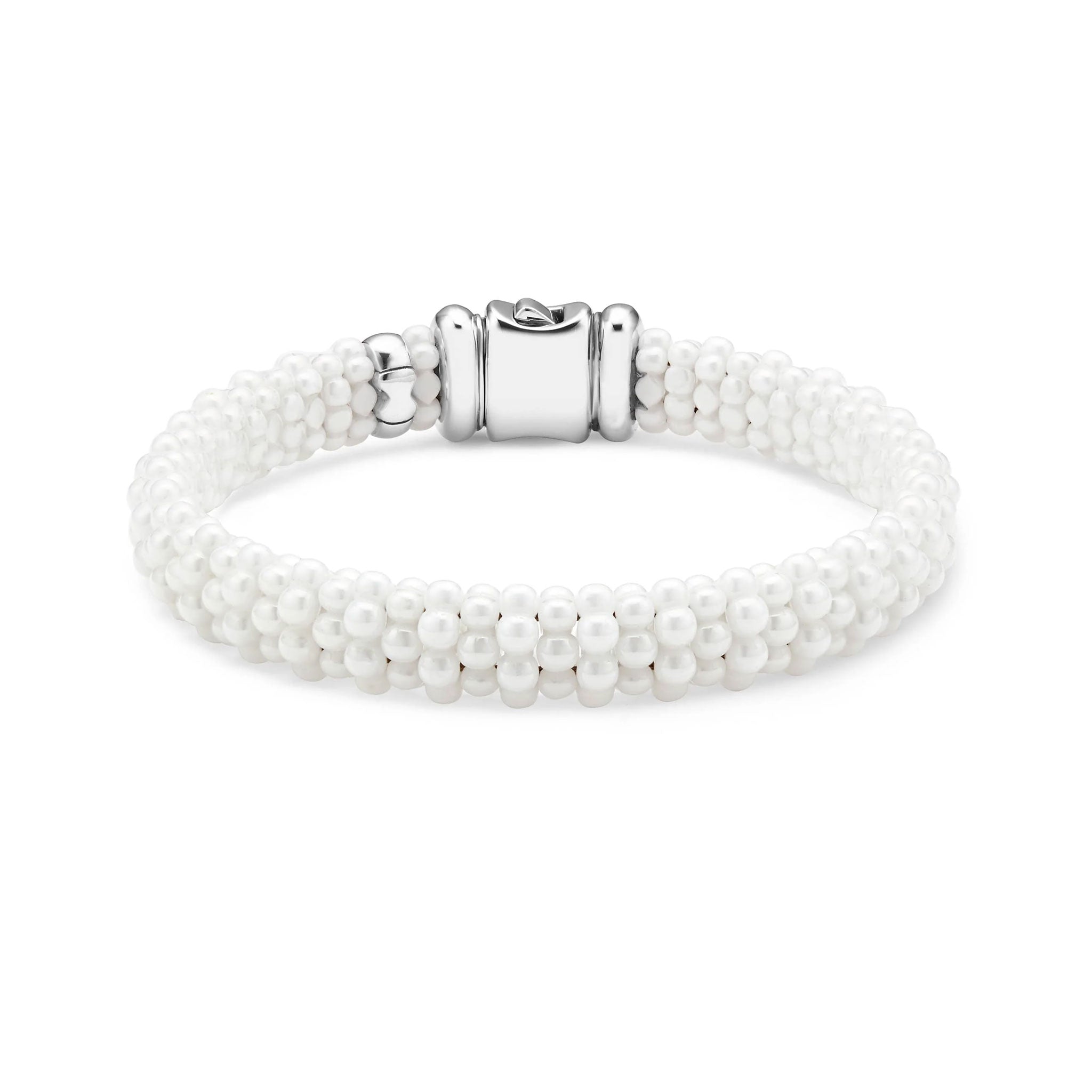 "White Caviar" Ceramic Beaded Bracelet