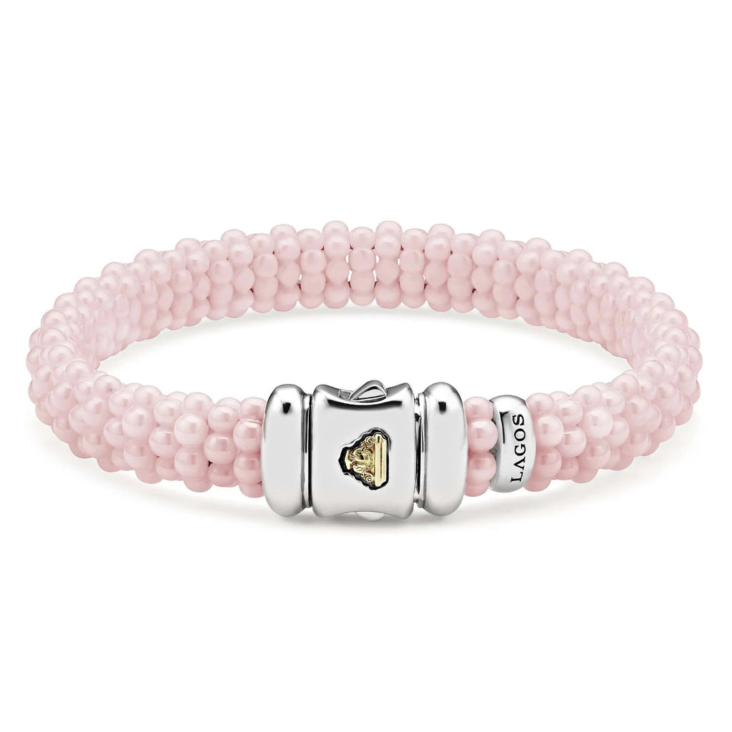 "Pink Caviar" Ceramic Beaded Bracelet (7)