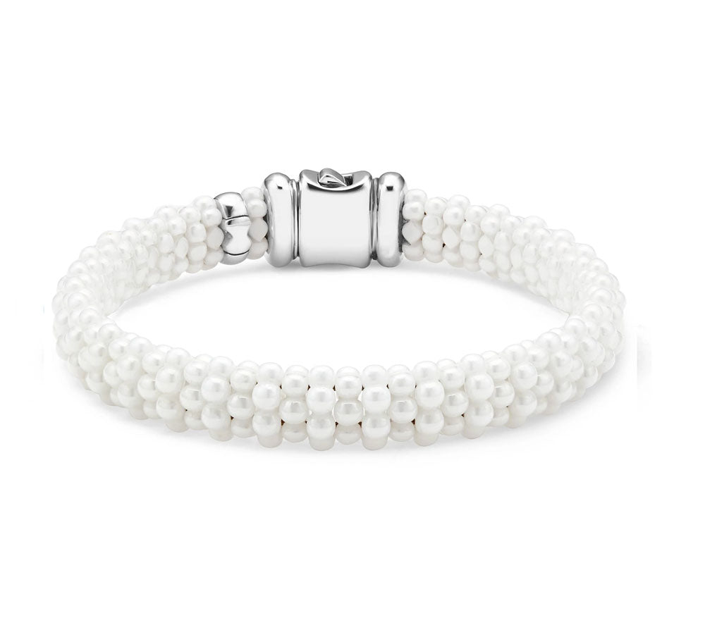 LAGOS "White Caviar" Ceramic Beaded Bracelet