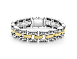 LAGOS "High Bar" Gold Caviar Link Bracelet