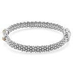 "Newport" Two-Tone Knot Diamond Caviar Bracelet (7)