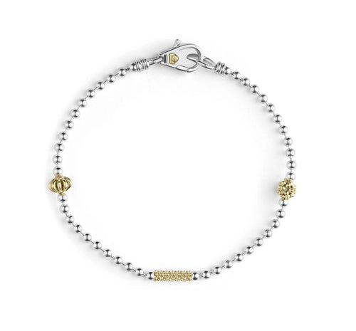 LAGOs "Caviar Icon" Caviar women's 18kt gold and sterling silver bracelet
