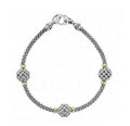 LAGOS "Signature Caviar" Beaded Bracelet with 3 Caviar Stations, Size 7