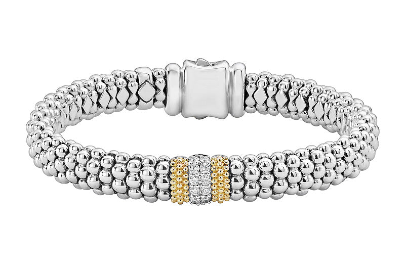 LAGOs "Diamond Lux" Single Station Diamond Caviar Bracelet