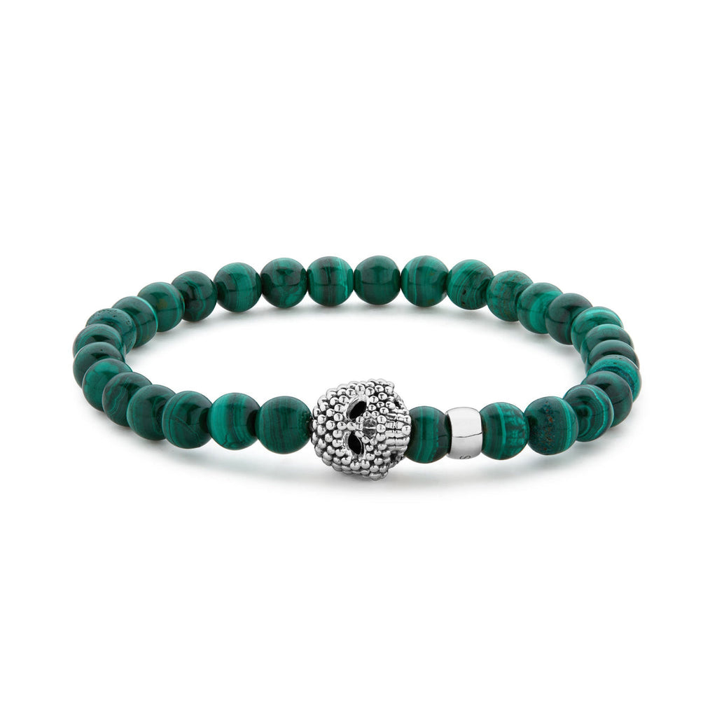 LAGOS "Anthem" Malachite Skull Bracelet (8)