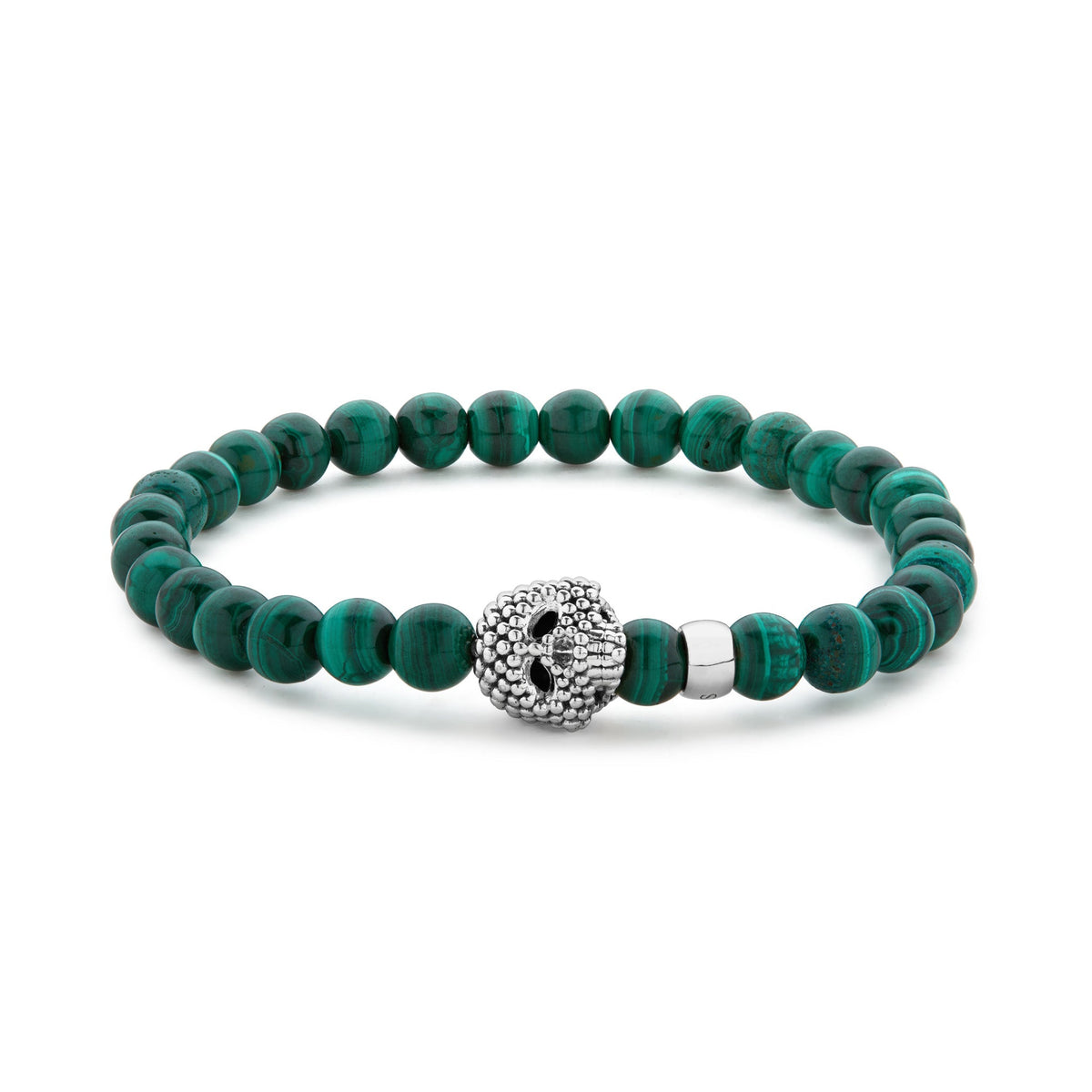 LAGOS "Anthem" Malachite Skull Bracelet (8)