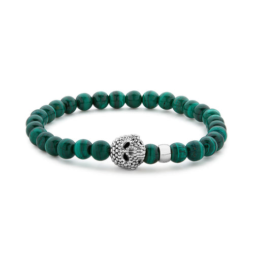 LAGOS "Anthem" Malachite Skull Bracelet (8)