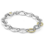 "Caviar Lux" Single Station Diamond Link Bracelet (7)
