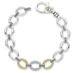 "Caviar Lux" Single Station Diamond Link Bracelet (7)