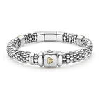 "High Bar" 9mm Gold Diamond Station Caviar Bracelet (7)