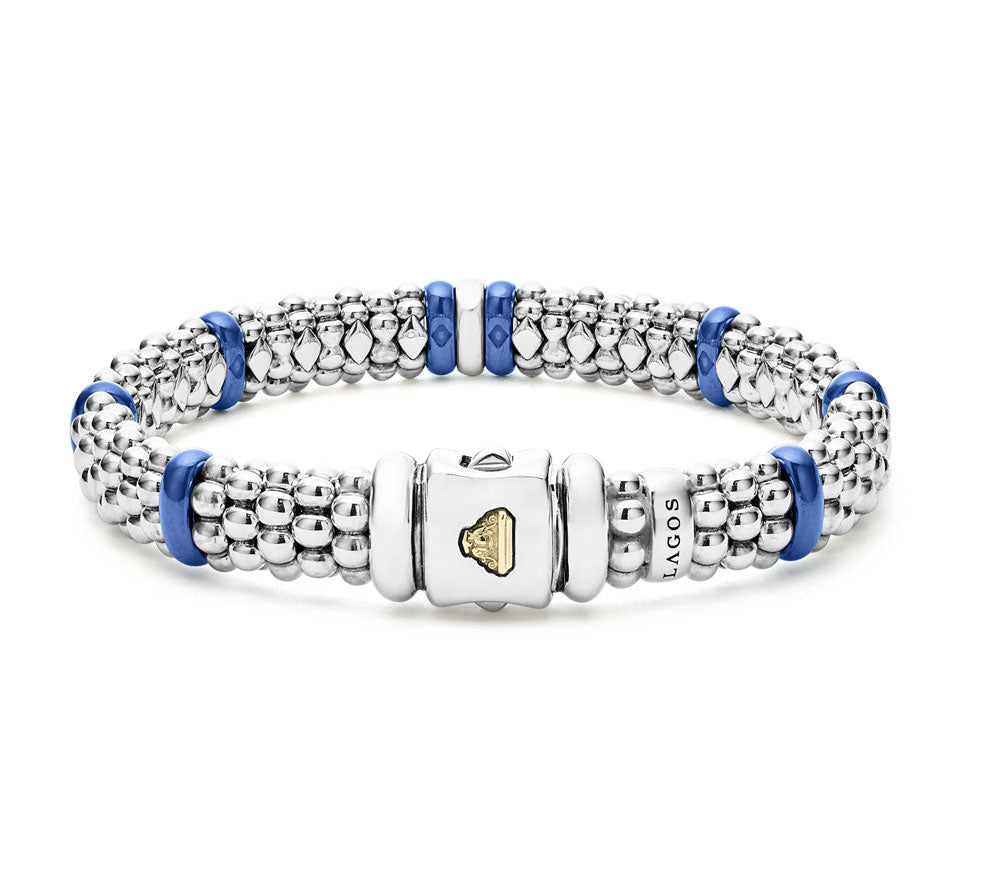 "Blue Caviar" Single Station Diamond Caviar Bracelet