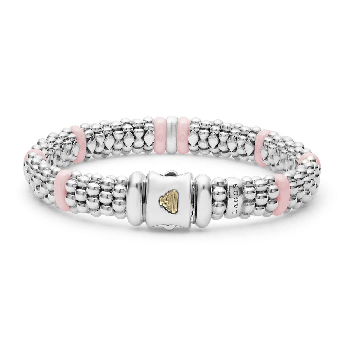 "Pink Caviar" Single Station Diamond Caviar Bracelet (7)