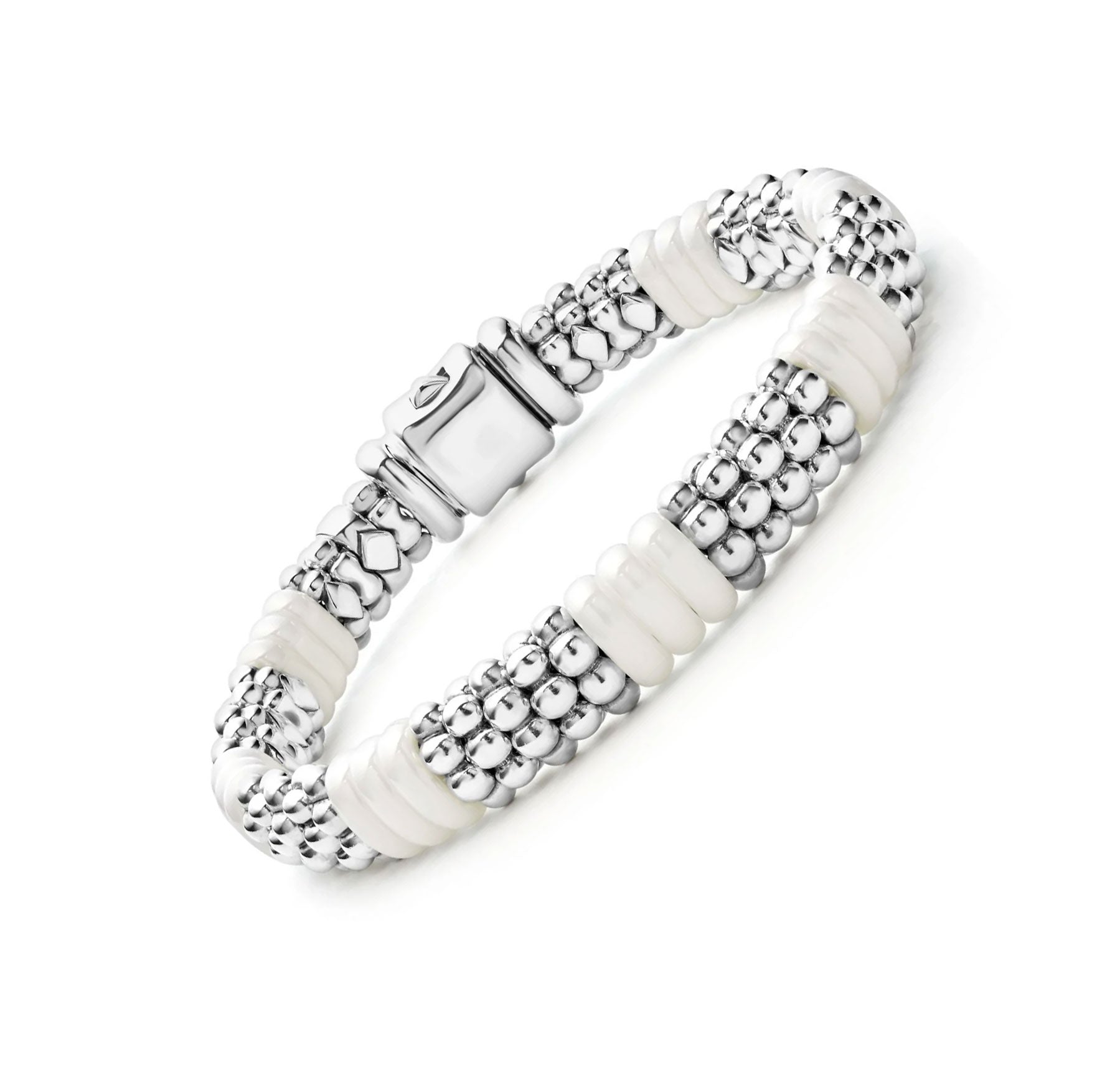 "White Caviar" Ceramic Caviar Beaded Bracelet (7)