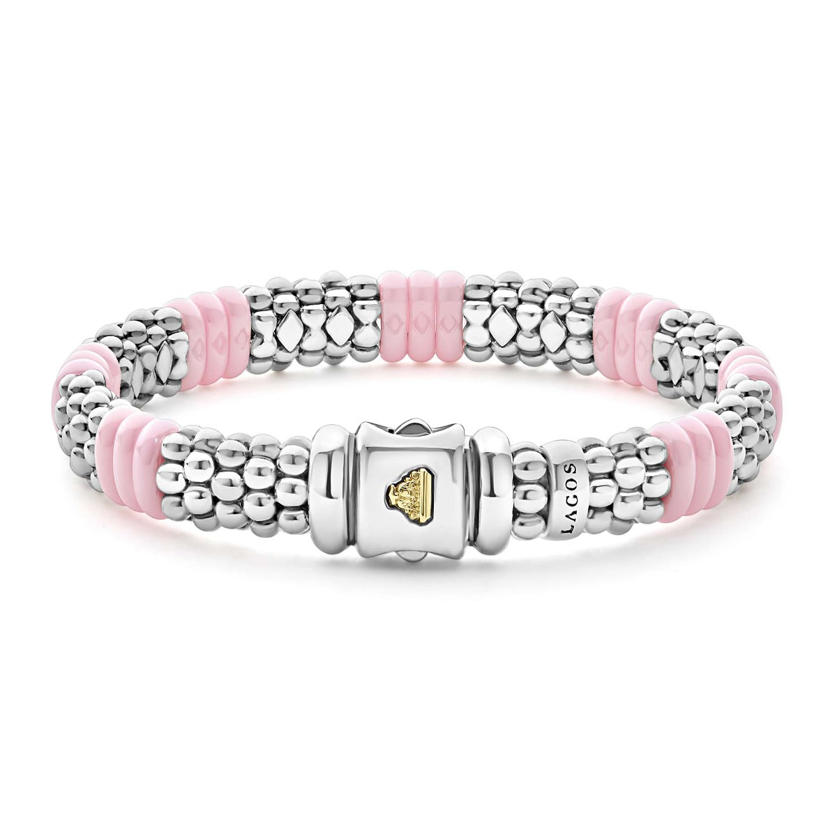 "Pink Caviar" Ceramic Caviar Beaded Bracelet (7)