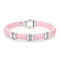 LAGOS "Pink Caviar" Three Station Diamond Caviar Bracelet (7)