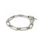 "Signature Caviar" Two Tone Link Bracelet (7)