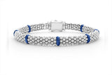 LAGOS "Blue Caviar" Ceramic Station Caviar Bracelet, Size 7