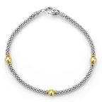 LAGOS "Signature Caviar" Two-Tone Station Bracelet (7)