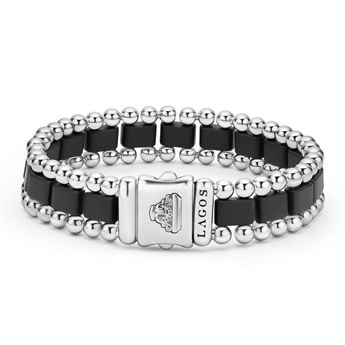 "Anthem" Matte Black Ceramic Link Bracelet (8)