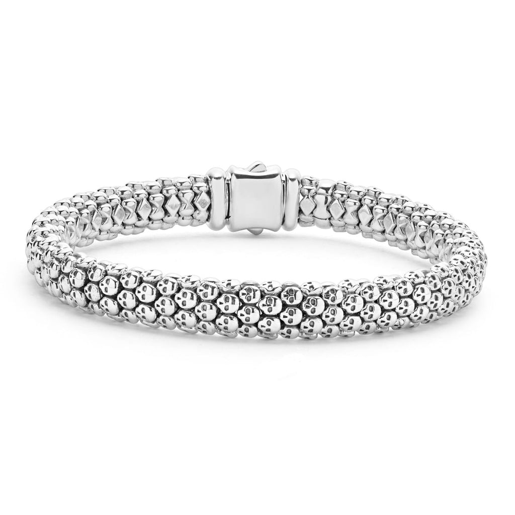LAGOS "Anthem" Caviar Skull Bracelet (7.5)