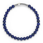 "Anthem" Lapis Cross Beaded Stretch Bracelet (8)