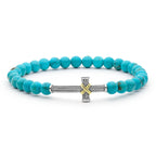 LAGOS "Anthem" Turquoise Cross Beaded Stretch Bracelet (8)