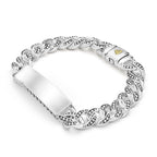 "Anthem" Silver Engravable ID Curb Link Bracelet