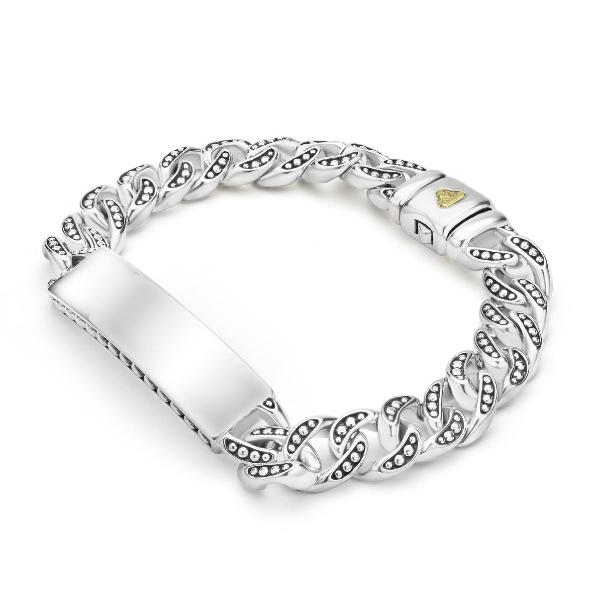 "Anthem" Silver Engravable ID Curb Link Bracelet