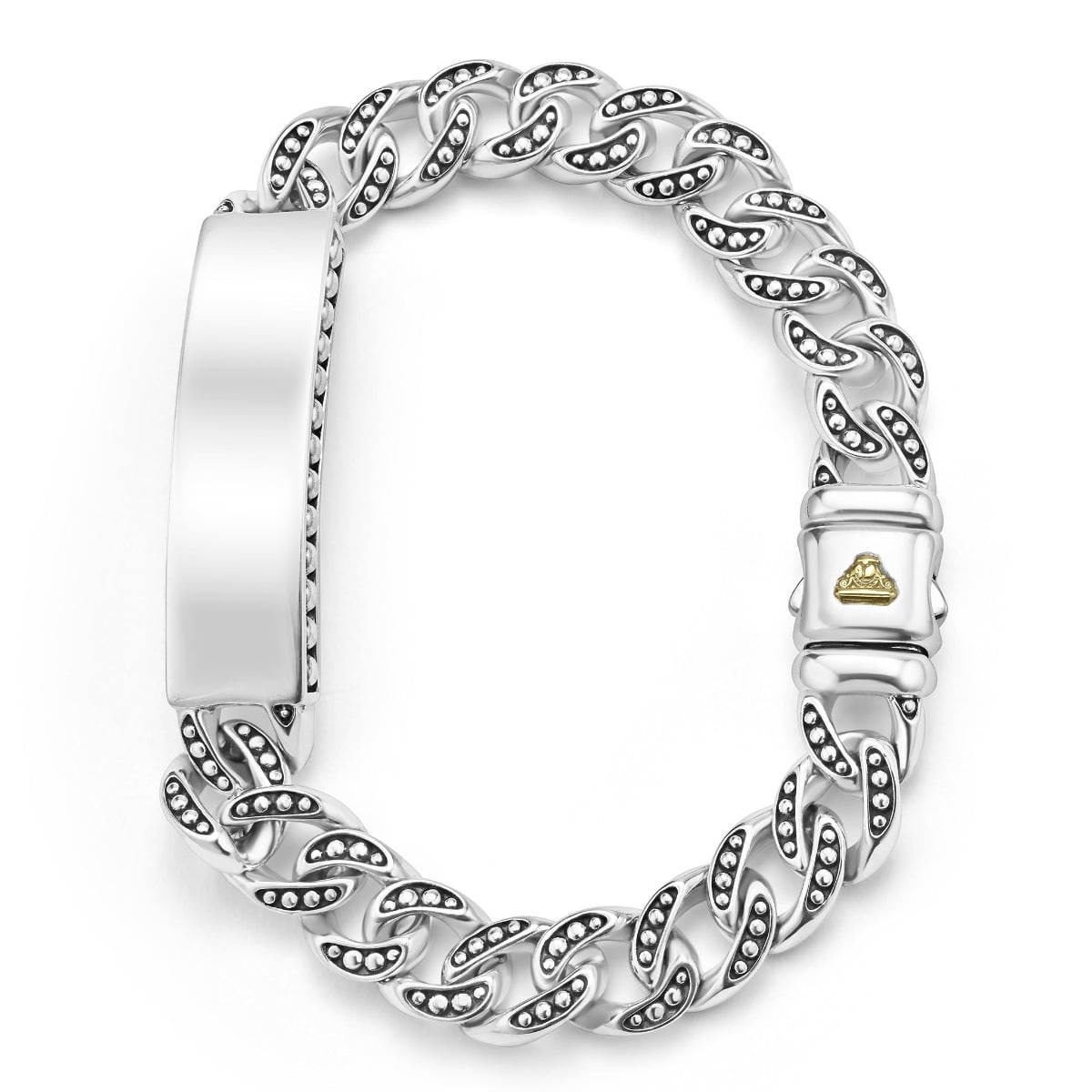 "Anthem" Silver Engravable ID Curb Link Bracelet