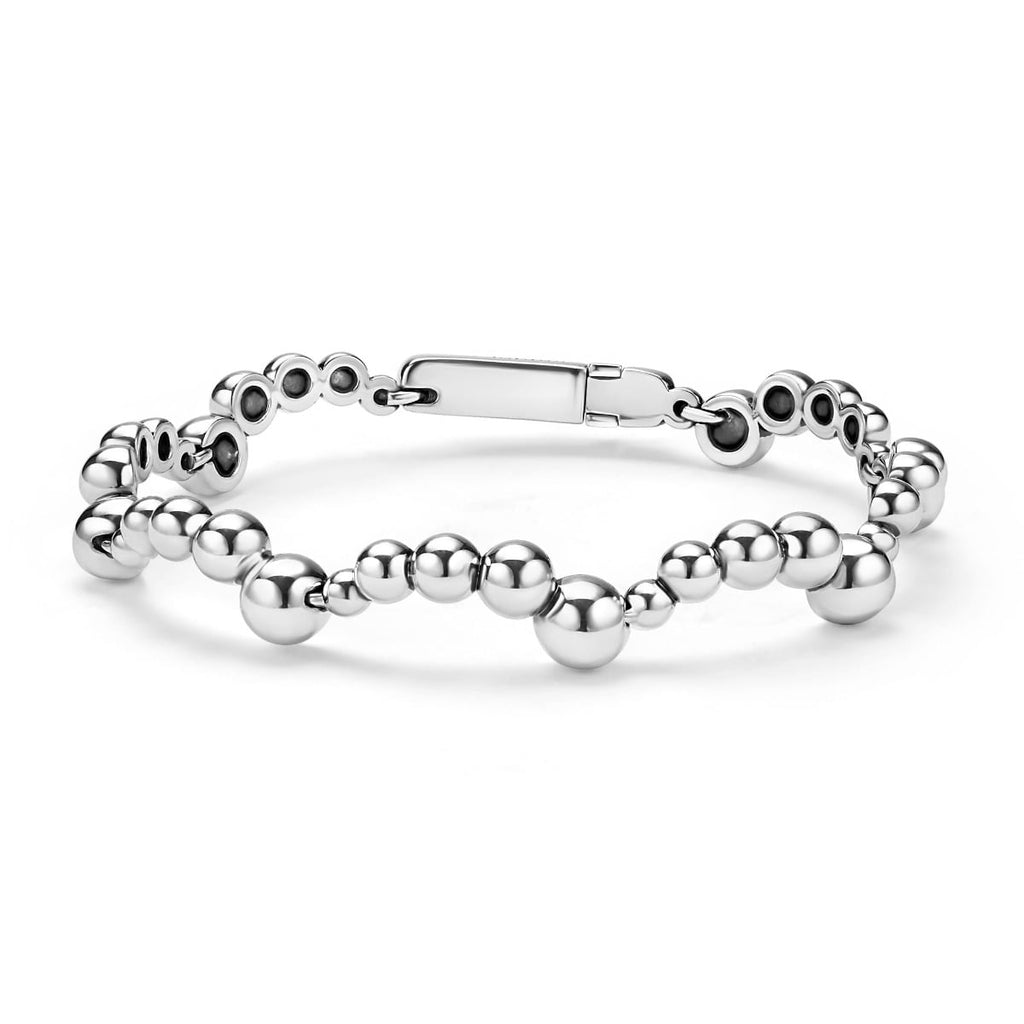 LAGOS Caviar Bubbly Silver Beaded Scalloped Bracelet