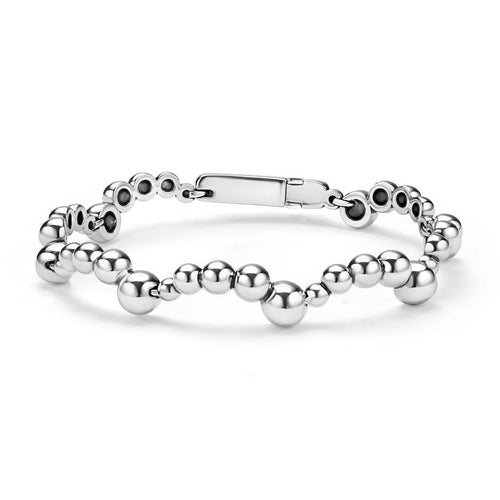 LAGOS Caviar Bubbly Silver Beaded Scalloped Bracelet