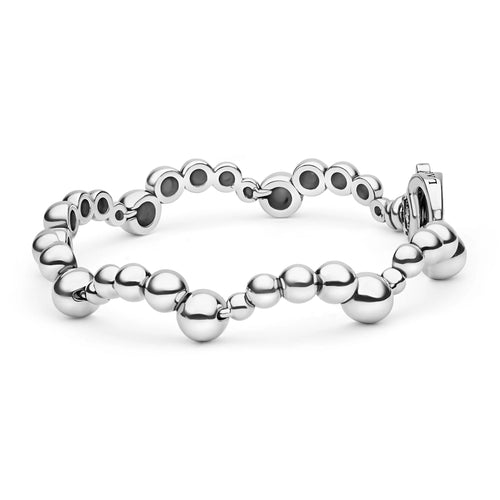 "Caviar Bubbly" Silver Beaded Scalloped Bracelet (7)