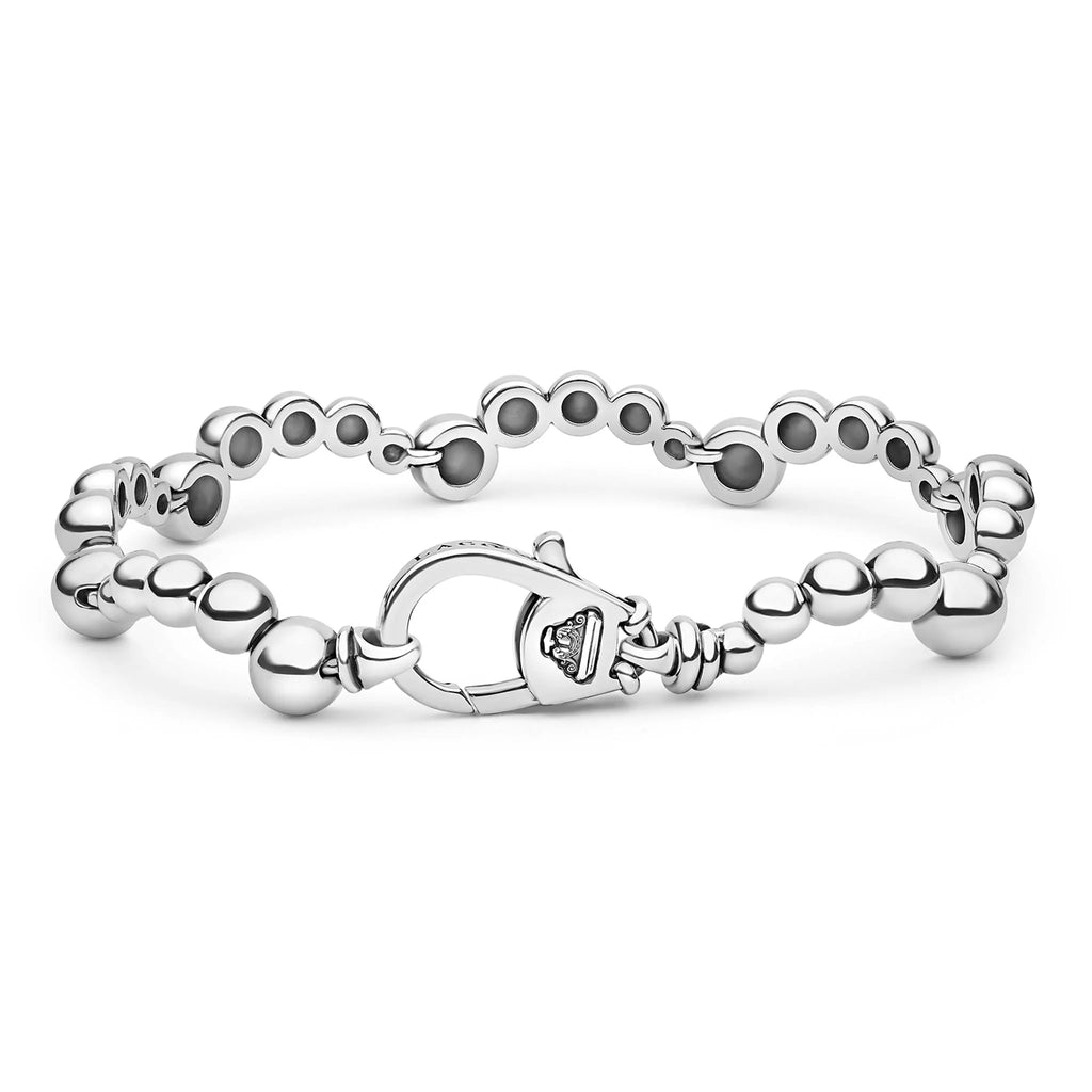 "Caviar Bubbly" Silver Beaded Scalloped Bracelet (7)