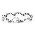 "Caviar Bubbly" Silver Beaded Scalloped Bracelet (7)
