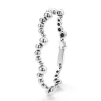 "Caviar Bubbly" Silver Beaded Scalloped Bracelet (7)