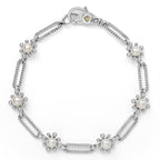 LAGOS "Luna" Fleur Pearl Link Bracelet (7) | Louis Anthony Jewelers