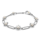 "Luna" Fleur Pearl Link Bracelet (7)