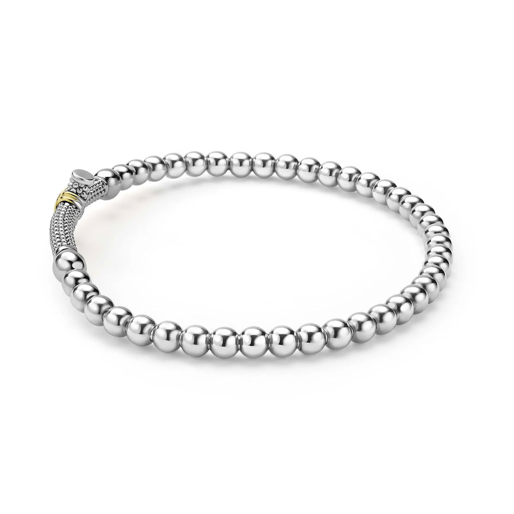 "Signature Caviar" Two-Tone Caviar Cross Stretch Bracelet