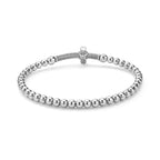 "Signature Caviar" Two-Tone Caviar Cross Stretch Bracelet