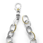 "Signature Caviar" Two Tone Caviar Link Bracelet
