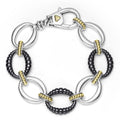 LAGOS "Black Caviar" Two-Tone Black Ceramic Link Bracelet
