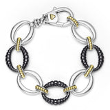 LAGOS "Black Caviar" Two-Tone Black Ceramic Link Bracelet