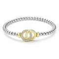 LAGOS "Signature Caviar" Two-Tone Interlocking Diamond Stretch Bracelet (7)
