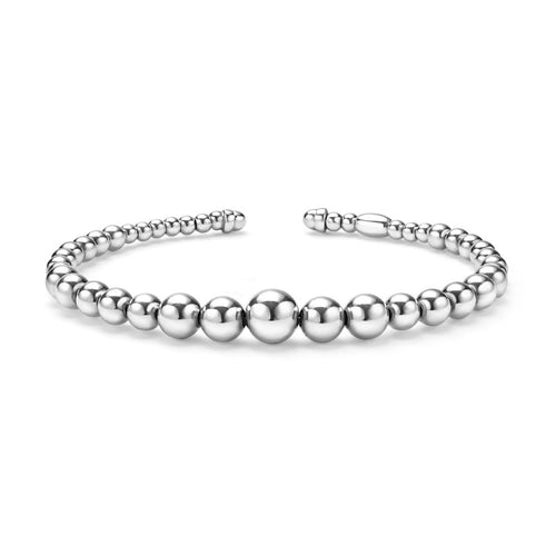 LAGOS "Caviar Bubbly" Silver Beaded Cuff Bracelet (6)