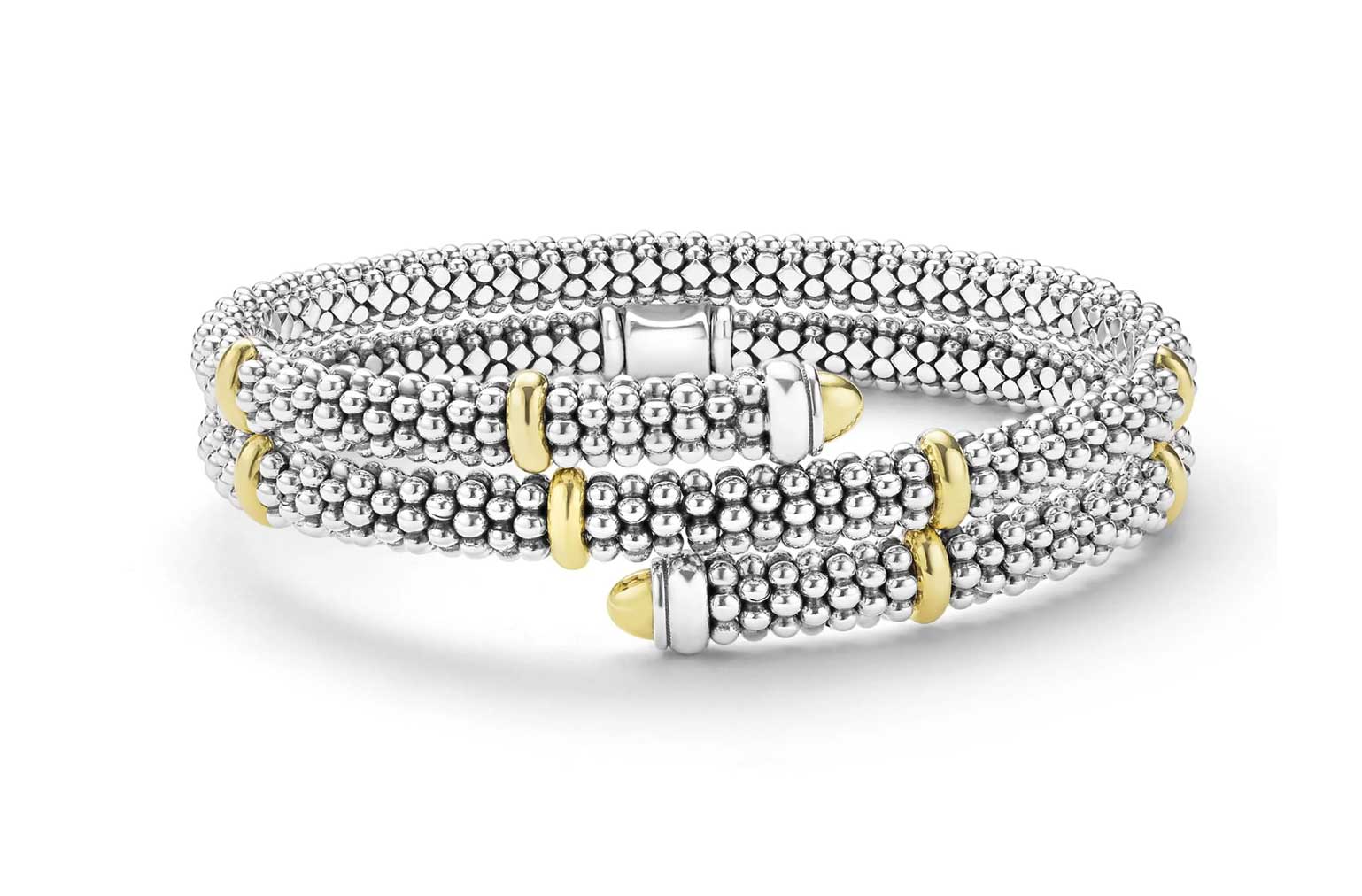 LAGOS "Signature Caviar" Two-Tone Caviar Versa Wrap Bracelet (7)