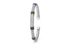 "Black Caviar" Diamond Station Black Ceramic Versa Torque Bracelet